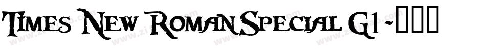 Times New Roman Special G1字体转换